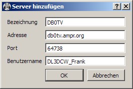 Server/Verbinden/Server hinzufügen